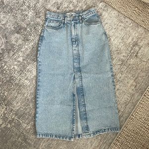 Mango Denim MIDI Skirt Size XS